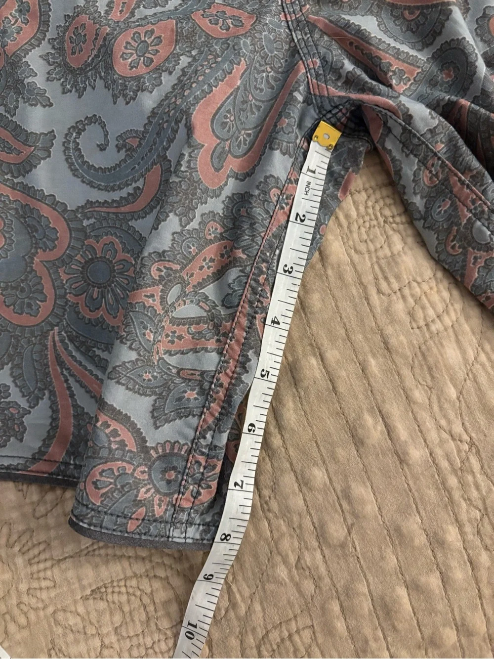 RVCA Men’s Gray & Rust Paisley Board Shorts